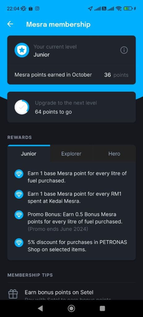 mesra setel junior
